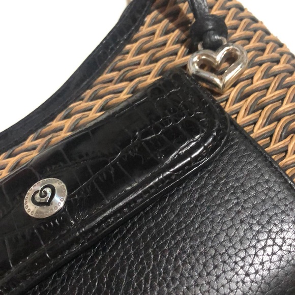 Brighton Leather Straw Bag